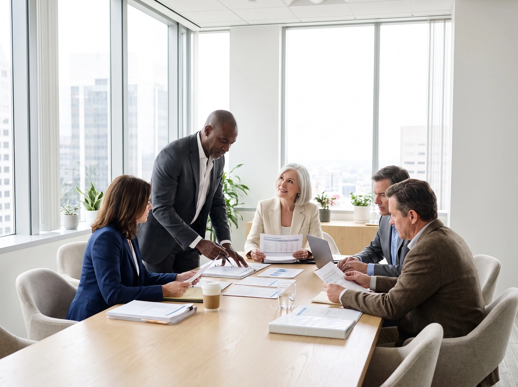 A brokerage team each working the part of the system that is theirs